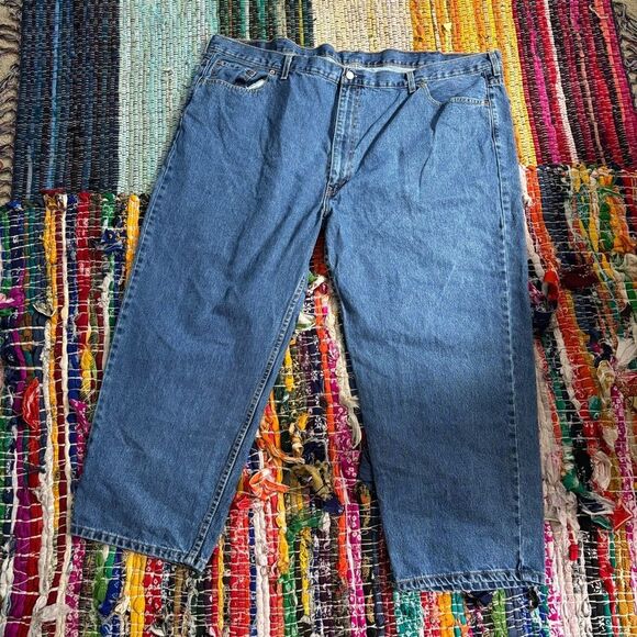 Levi's Blue Relaxed Fit Jeans with Classic Style 52x28 denim LEVIS 550 - Picture 3 of 9